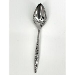 International Lyon Cortez Aztec Stainless Brutalist Place Soup Spoon 7 3/8”